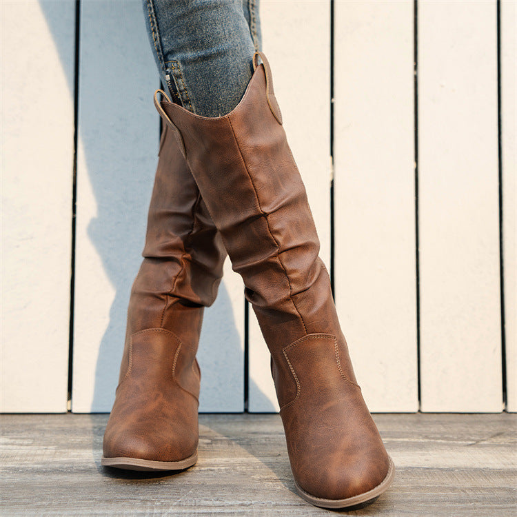 OrthoCare Women's Boots - Round Toe High Heel Comfort