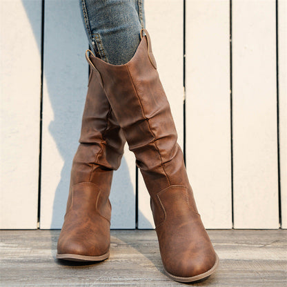 OrthoCare Women's Boots - Round Toe High Heel Comfort