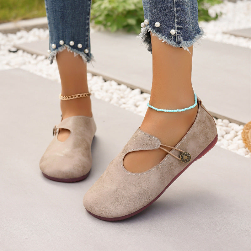OrthoCare Women’s Vintage Mary Jane Flats – Soft Comfort Everyday Walking Shoes