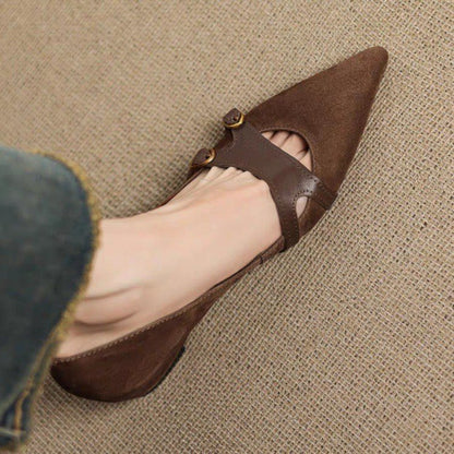 OrthoCare Vintage Pointed Flats - Supportive Design