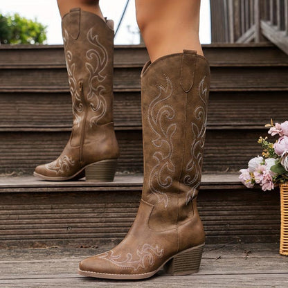 OrthoCare Denim Boots - Embroidered Comfort Style