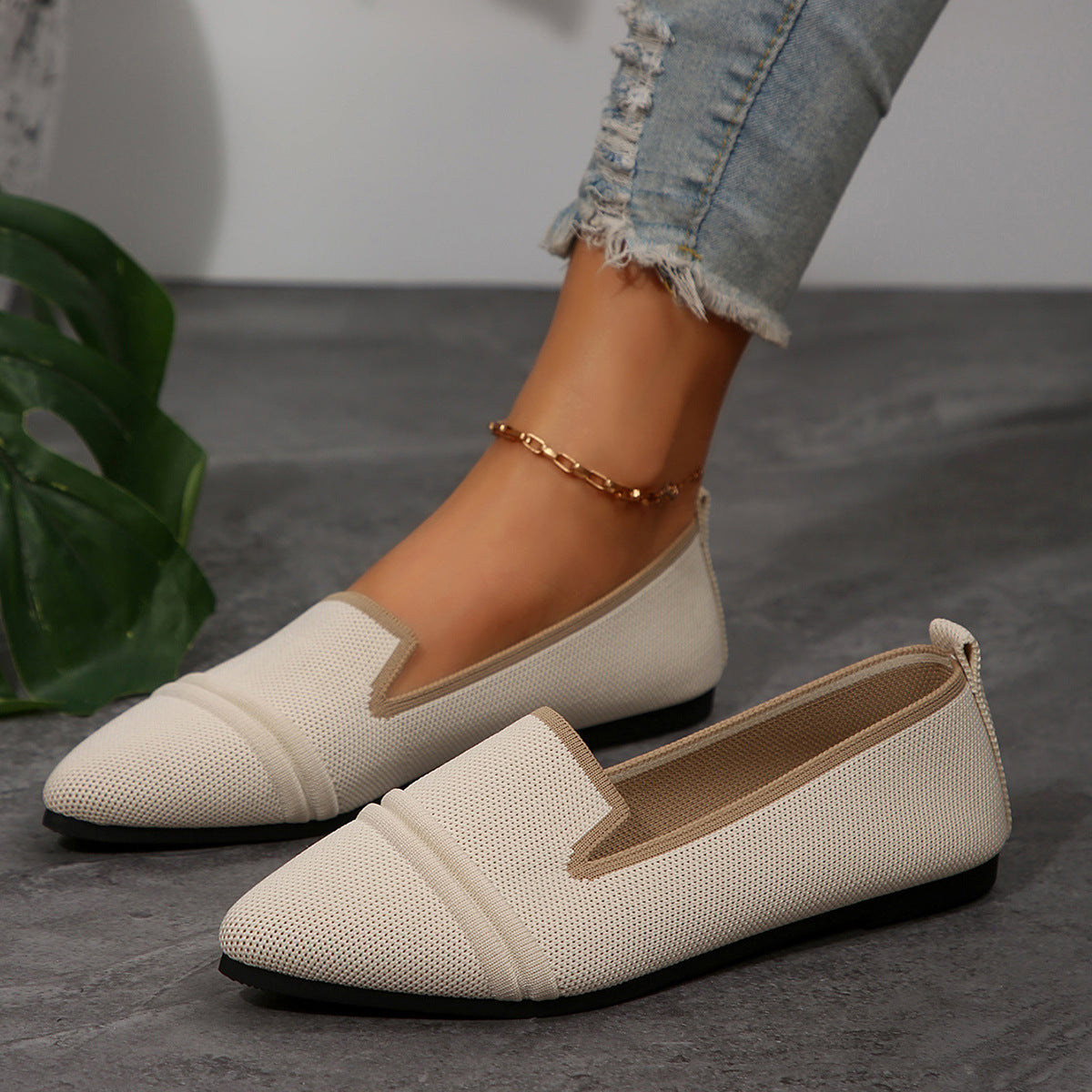 Ilaria | Women’s Orthopedic Pointed Toe Knit Ballet Flats