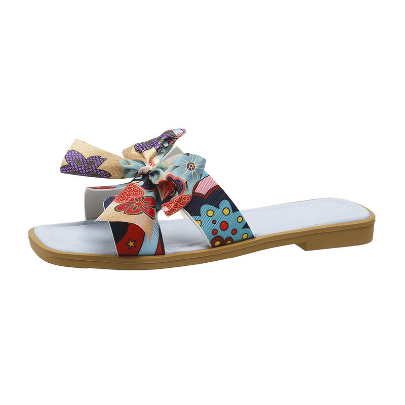 OrthoCare Ribbon Bow Sandals - Unique Summer Elegance