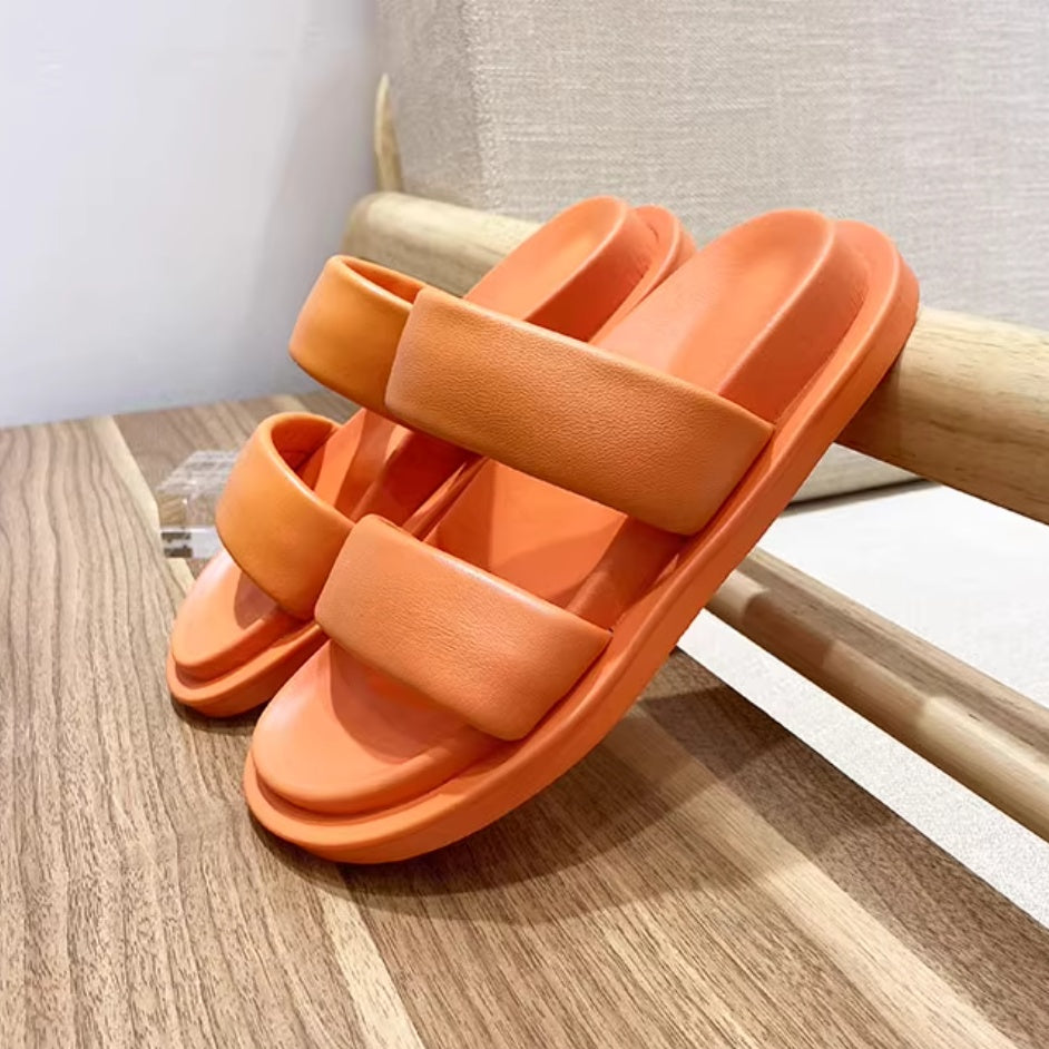 Lorienne | Women’s Orthopedic Double Strap Comfort Slide Sandals