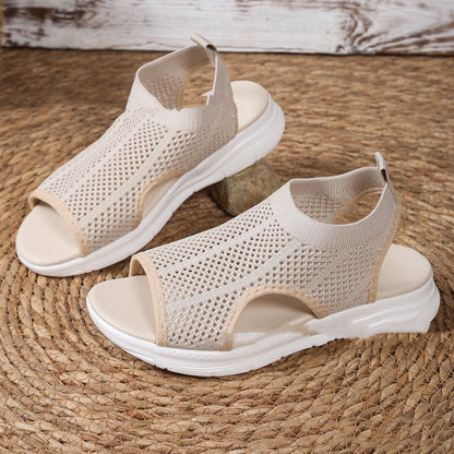Quiana | Women’s Orthopedic Breathable Knit Peep Toe Sandals