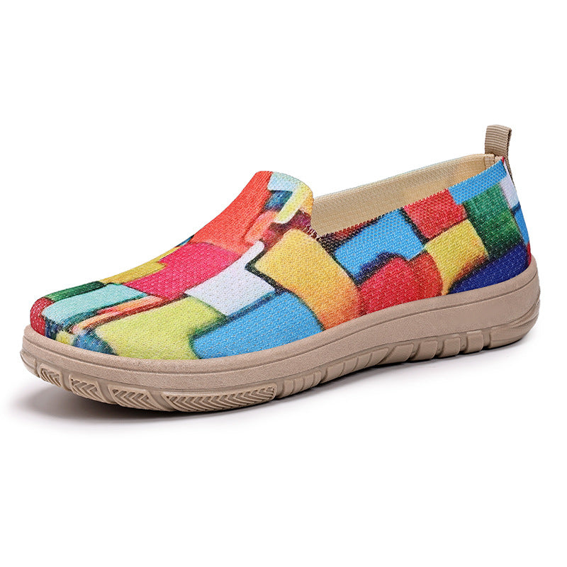 Orthopedic Colorful Slip-On Shoes – Lightweight Comfort Casual Walking Flats