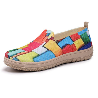 Orthopedic Colorful Slip-On Shoes – Lightweight Comfort Casual Walking Flats