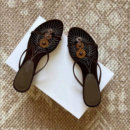 Avielle | Women’s Orthopedic Rhinestone Mesh Slip-On Sandals