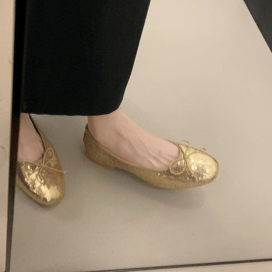 Arielle | Women’s Orthopedic Metallic Ballet Flat Shoes
