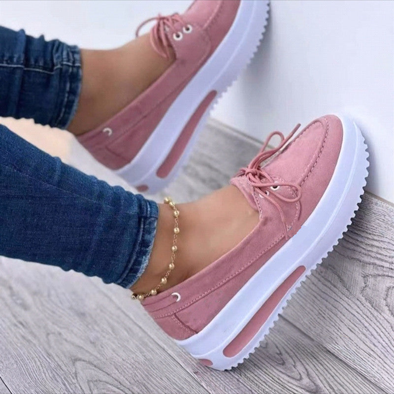 Orthopedic Platform Lace-Up Shoes – Lightweight Cushion Comfort Casual Sneakers