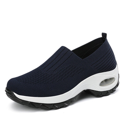 OrthoCare Women’s Air Cushion Slip-On Sneakers – Lightweight Support Walking Shoes