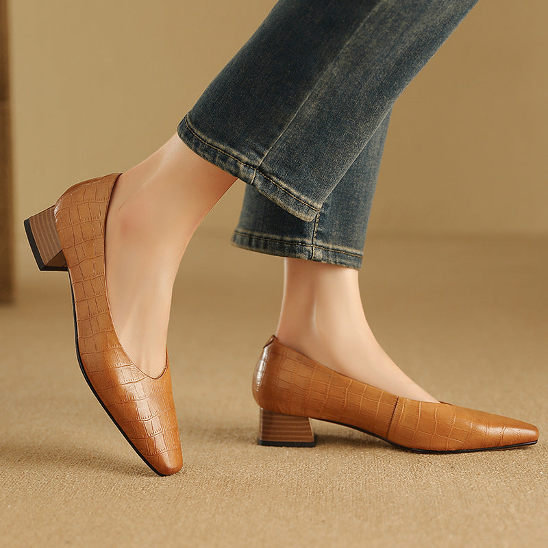 OrthoCare Pointed Toe Low Heel Shoes - Ergonomic
