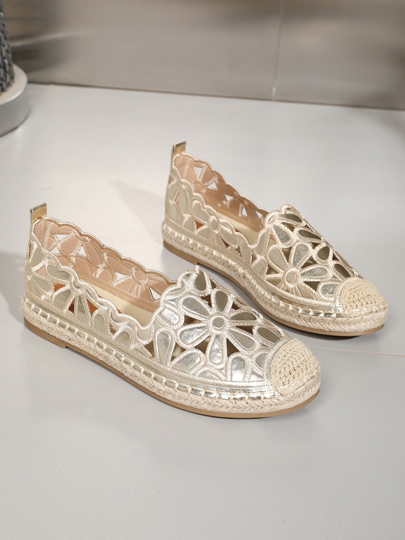 Ilysa | Women’s Orthopedic Cutout Espadrille Slip-On Flats