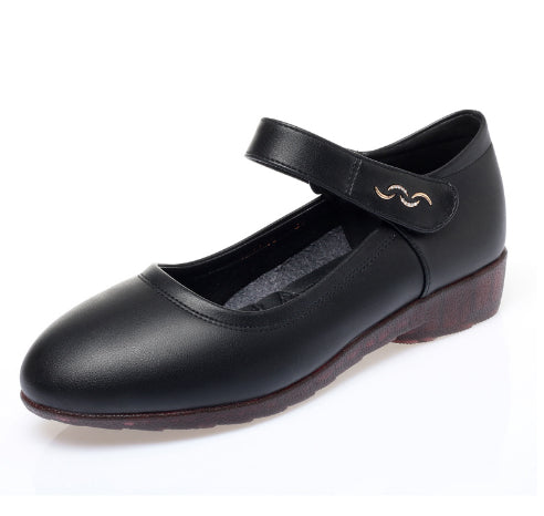 OrthoCare Peeptoe Leather Shoes - Soft Sole Strap