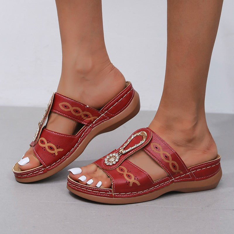 Willow | Women’s Orthopedic Double Strap Comfort Wedge Sandals