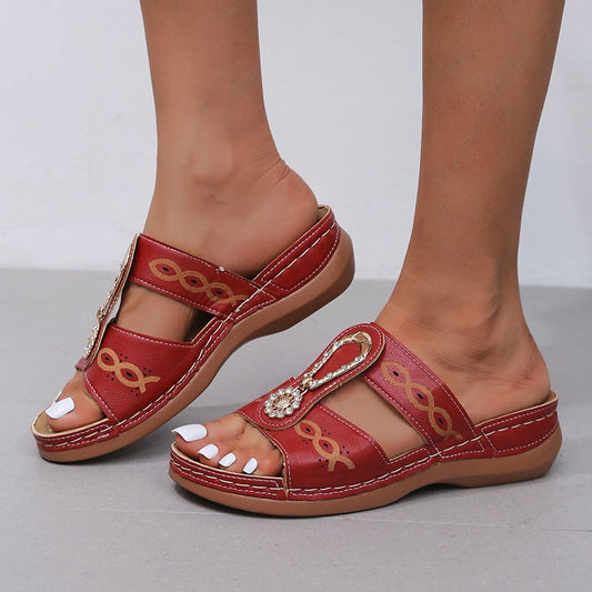 Willow | Women’s Orthopedic Double Strap Comfort Wedge Sandals