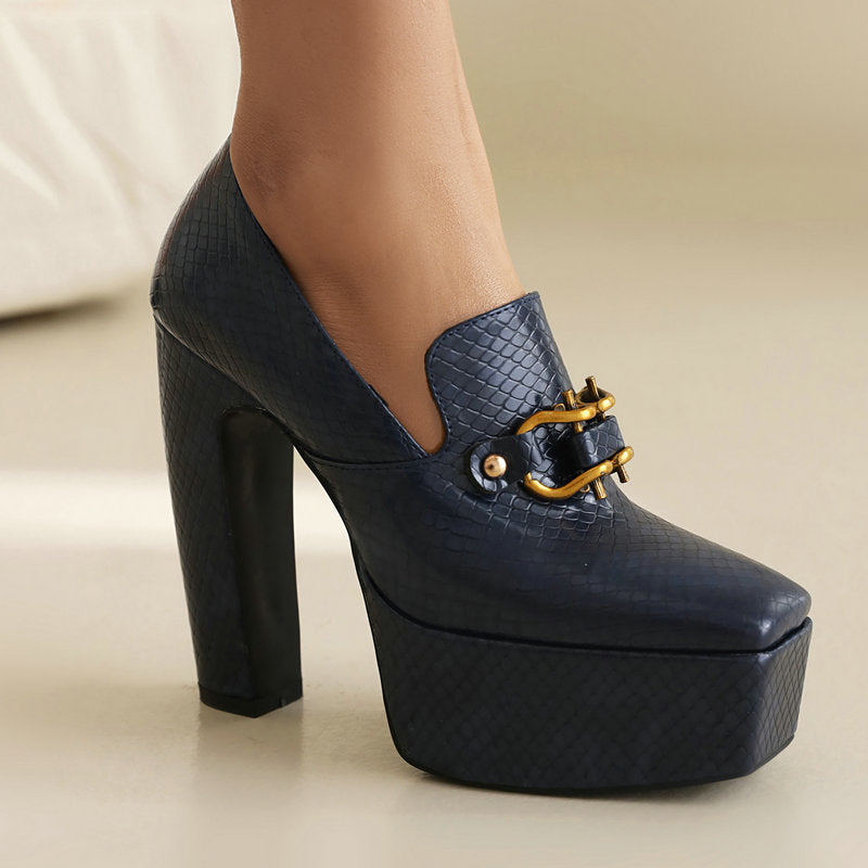 Fayevera | Women’s Orthopedic Platform Block Heel Loafers