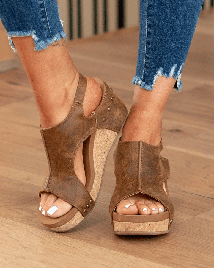 Blake | Orthopedic Open-Toe Wedge Sandals – Zipper Design Comfort