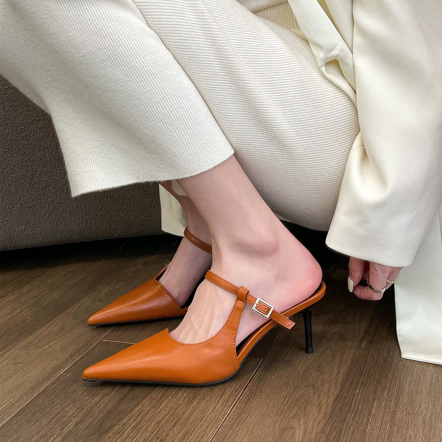 OrthoCare Pointed Toe High Heel Slippers - Comfort