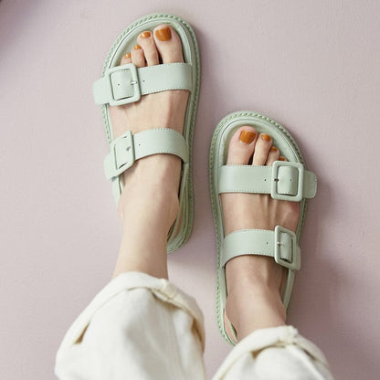 Yasmine | Women’s Orthopedic Double Buckle Platform Sandals