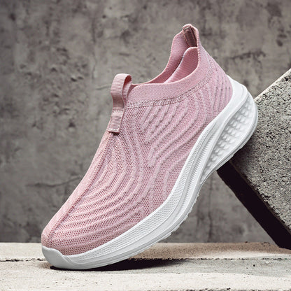 OrthoCare Women’s Mesh Slip-On Sneakers – Breathable Lightweight Walking Shoes