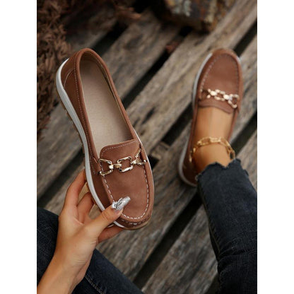 Orthopedic Chain Loafers – Cushioned Slip-On Comfort Walking Shoes