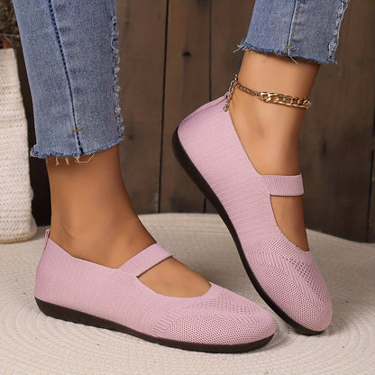 Cameron | Orthopedic Mary Jane Knit Flats – Lightweight Everyday Comfort