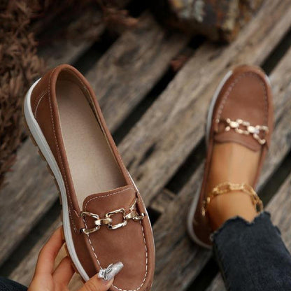 Orthopedic Chain Loafers – Cushioned Slip-On Comfort Walking Shoes