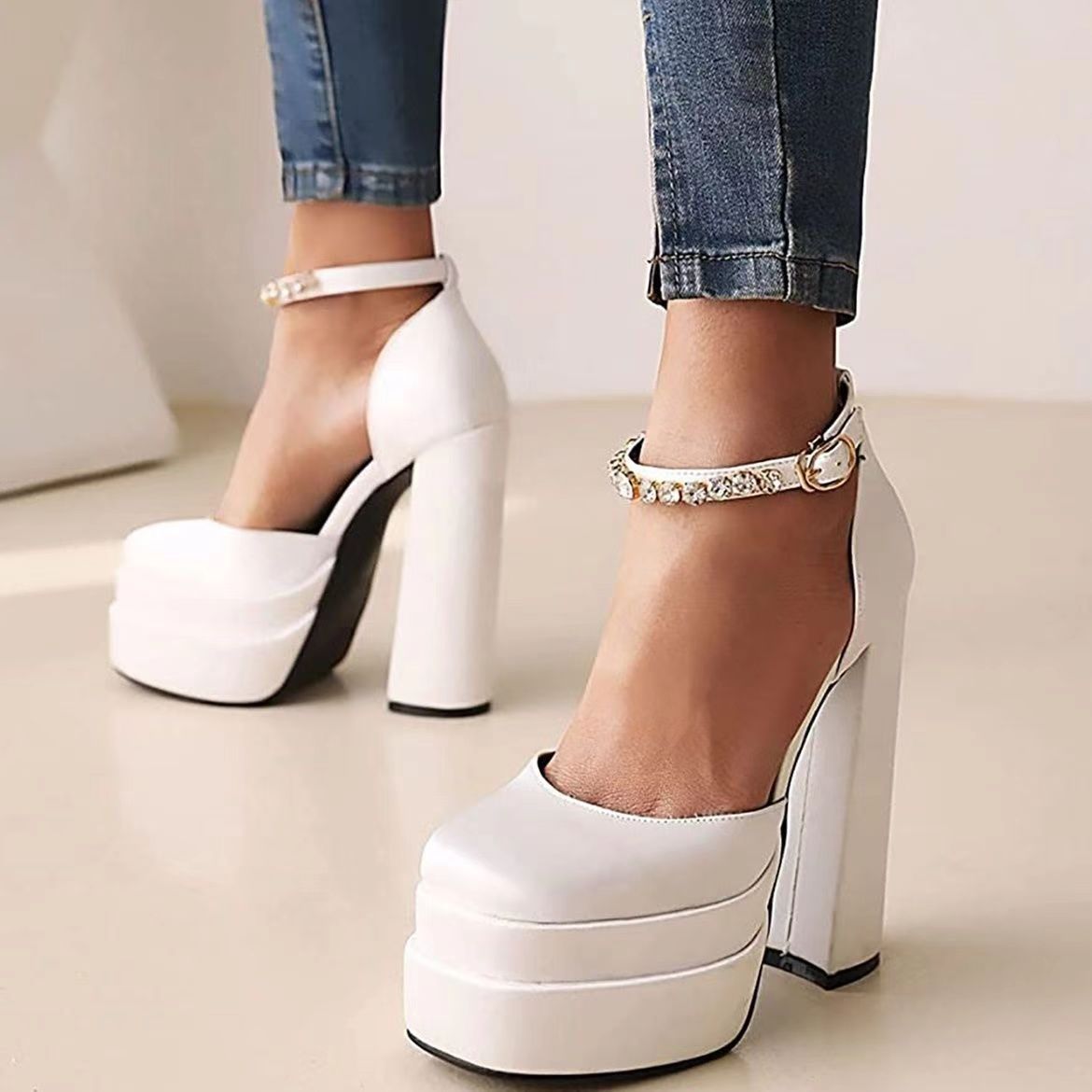 OrthoCare Ultra-High Mary Jane Heeled Shoes For Petite Women
