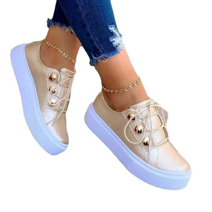 Abby | Orthopedic Lace-up Flats Sneakers Women Rivet Casual Shoes