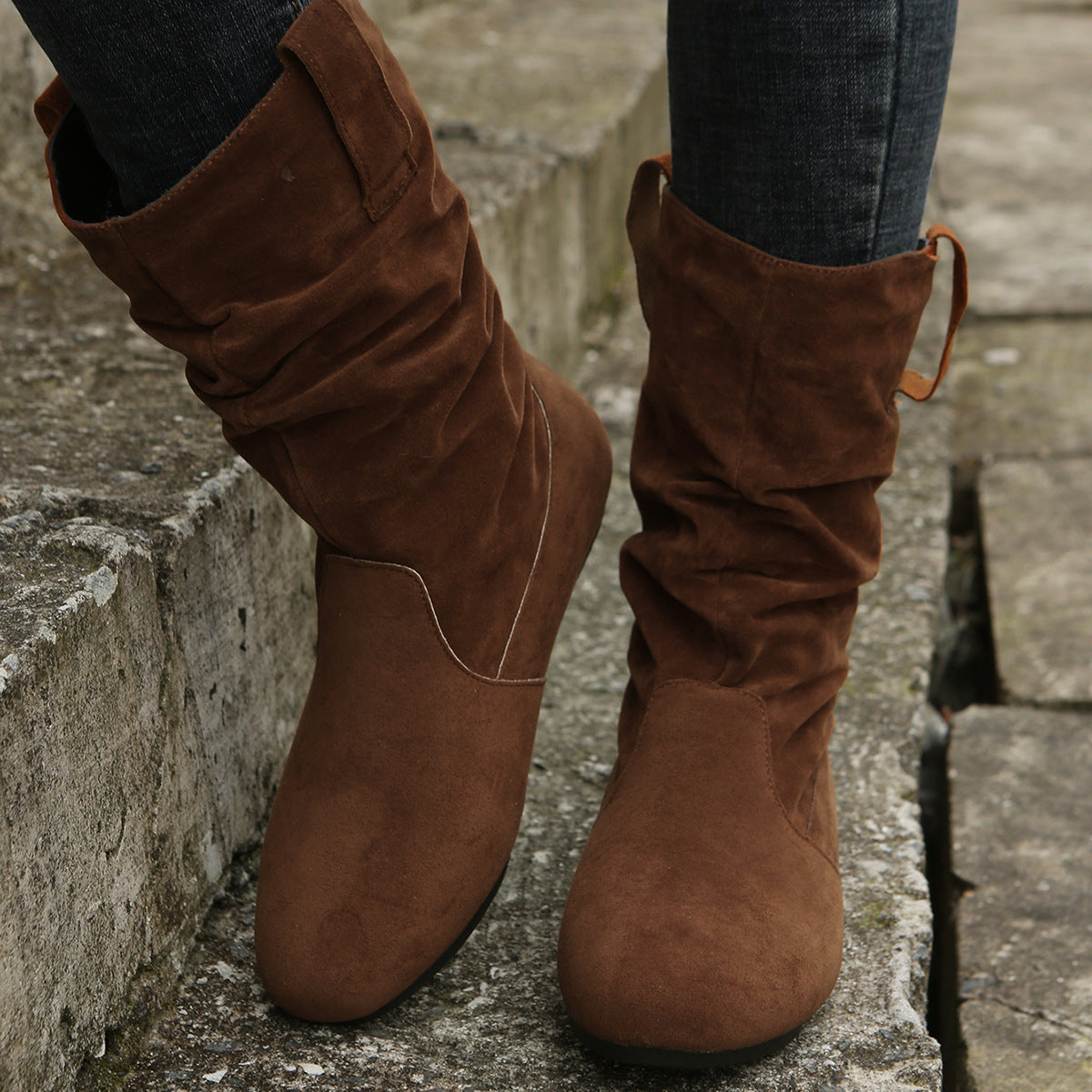 OrthoCare Suede Mid-Calf Boots - Winter Warmth