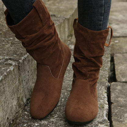 OrthoCare Suede Mid-Calf Boots - Winter Warmth
