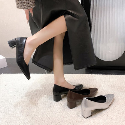 OrthoCare Square Toe Mid-Heel Shoes - Comfort Fit