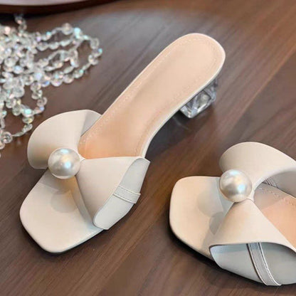Corisande | Women’s Orthopedic Pearl Clear Heel Slide Sandals