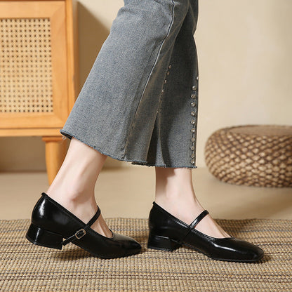 OrthoCare French Low-Cut Pumps - Chunky Heel Comfort