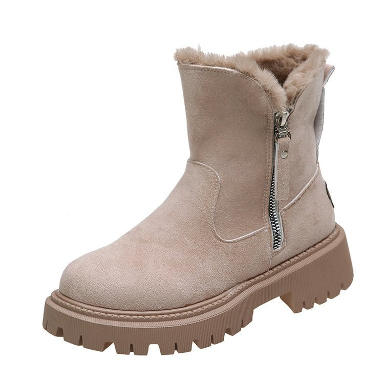 Martha | Faux-Fur Zip Orthopedic Winter Ankle Boots