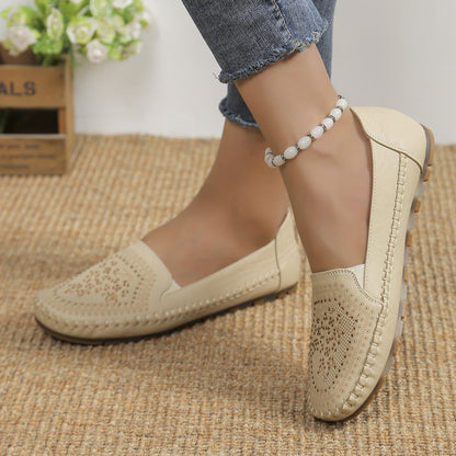 OrthoCare Casual Gommino Handmade Shoes In Solid Color