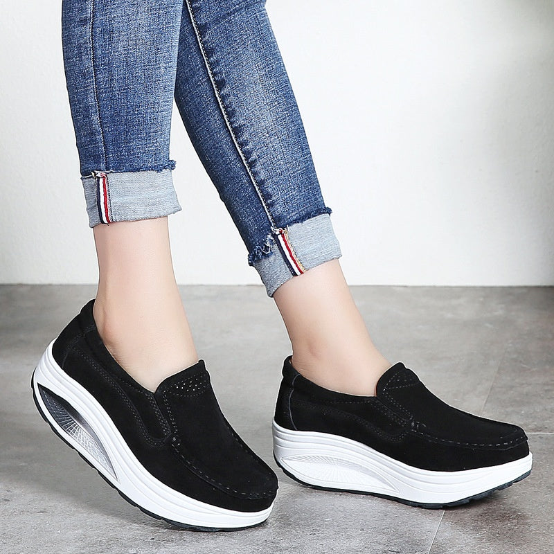 Orthopedic Platform Slip-On Loafers – Cushioned Lightweight Comfort Walking Shoes
