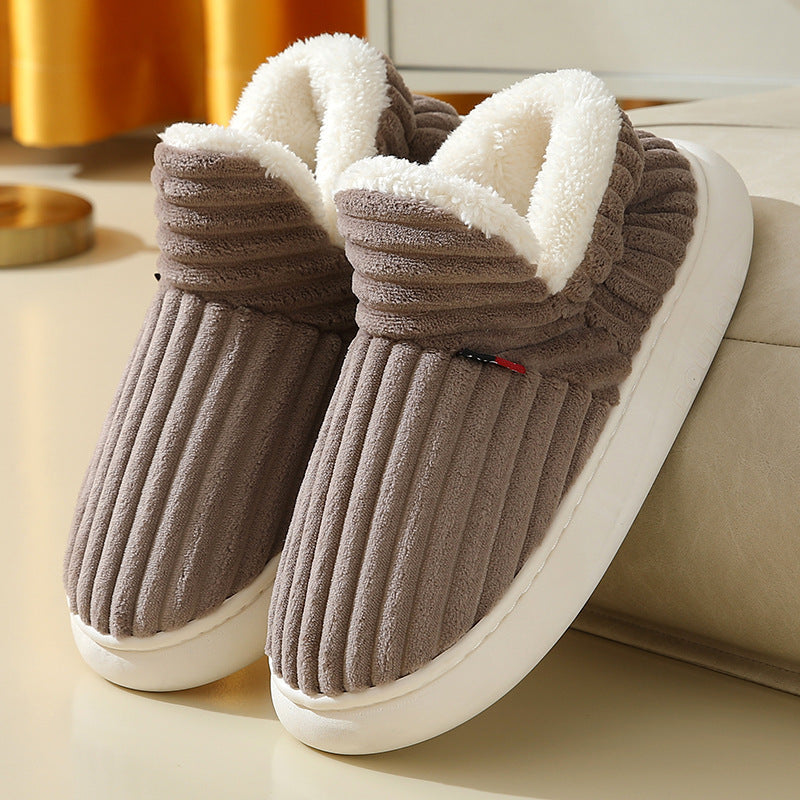 Lala | Orthopedic Plush Corduroy Indoor Slippers – Warm Comfort for Home