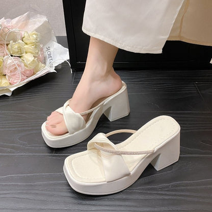 Faunelle | Women’s Orthopedic Cross Strap Platform Heel Sandals
