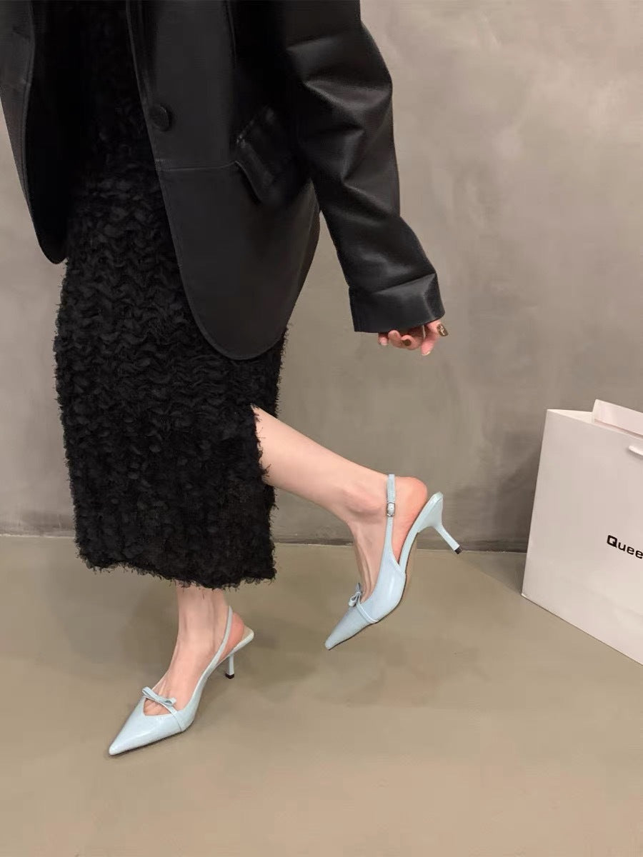 OrthoCare | Pointed Toe Slingback Kitten Heel Sandals