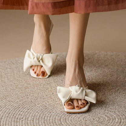 Ysabel | Women’s Orthopedic Bow Knot Block Heel Mule Sandals