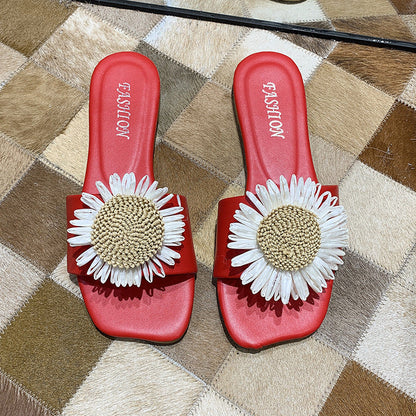 Ravena | Women’s Orthopedic Daisy Accent Comfort Slide Sandals