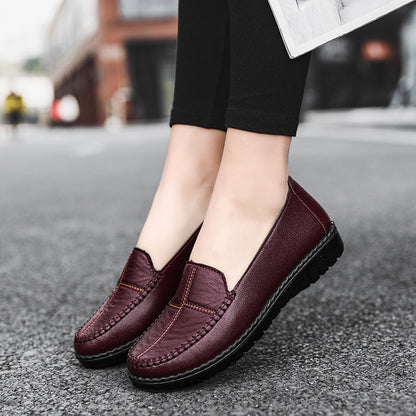 Orthopedic Leather Loafers – Soft Comfort Slip-On Walking Shoes
