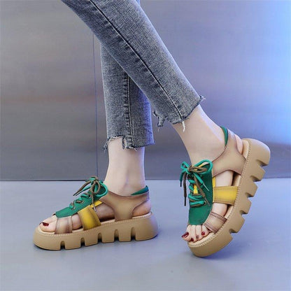 Valencia | Women’s Orthopedic Lace-Up Platform Sport Sandals