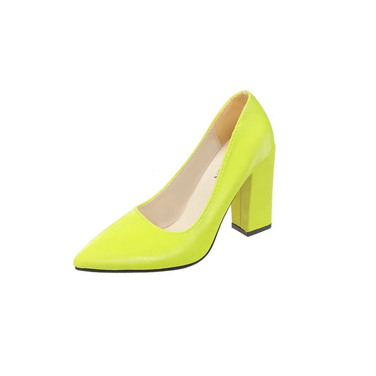 OrthoCare Bold Block Heel Pumps – Elegant Comfort Statement Heels