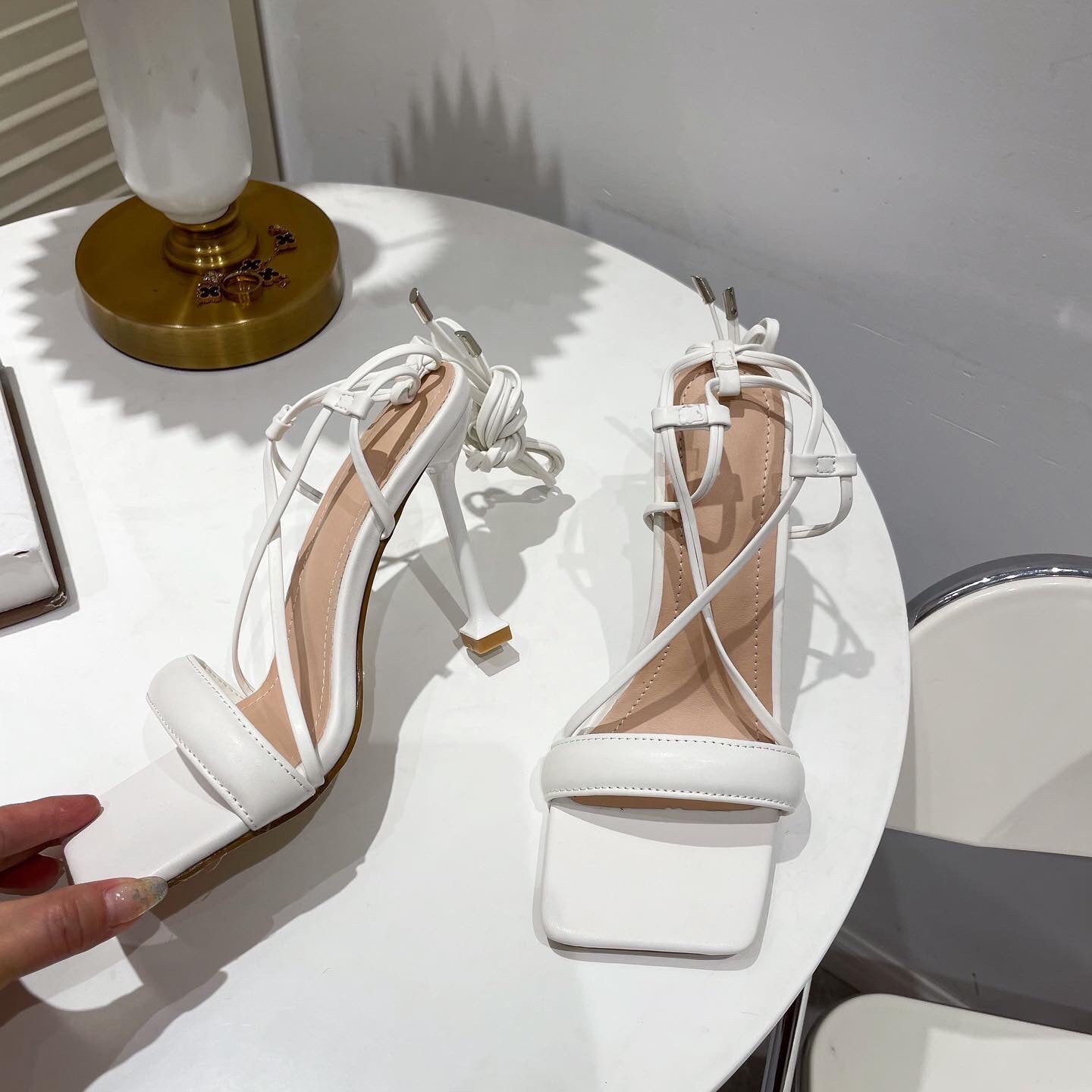 OrthoCare Cut-Out Stiletto Heels With Ankle Strap - Unique Elegance