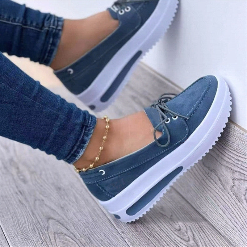 Orthopedic Platform Lace-Up Shoes – Lightweight Cushion Comfort Casual Sneakers