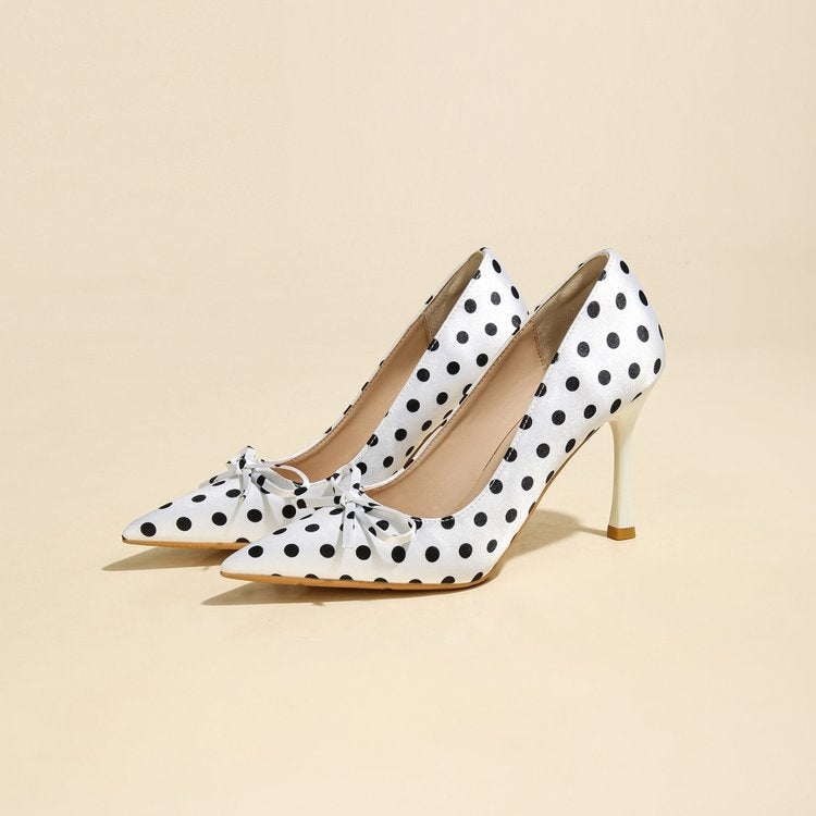 Brietta | Women’s Orthopedic Polka Dot Pointed Toe Heels