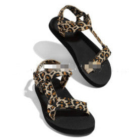 Xandra | Women’s Orthopedic Leopard Print Chain Strap Sandals